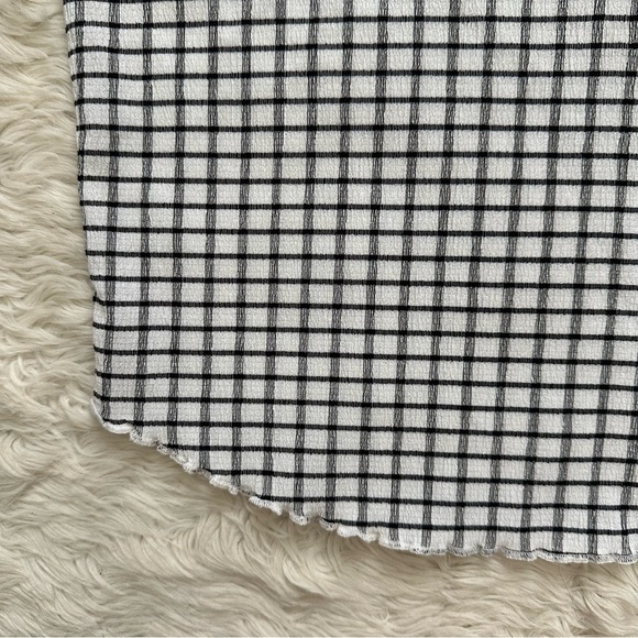 Madewell Top Crinkle Polo Crop Tee Textural Collared Lighthouse Sz S - Picture 7 of 12